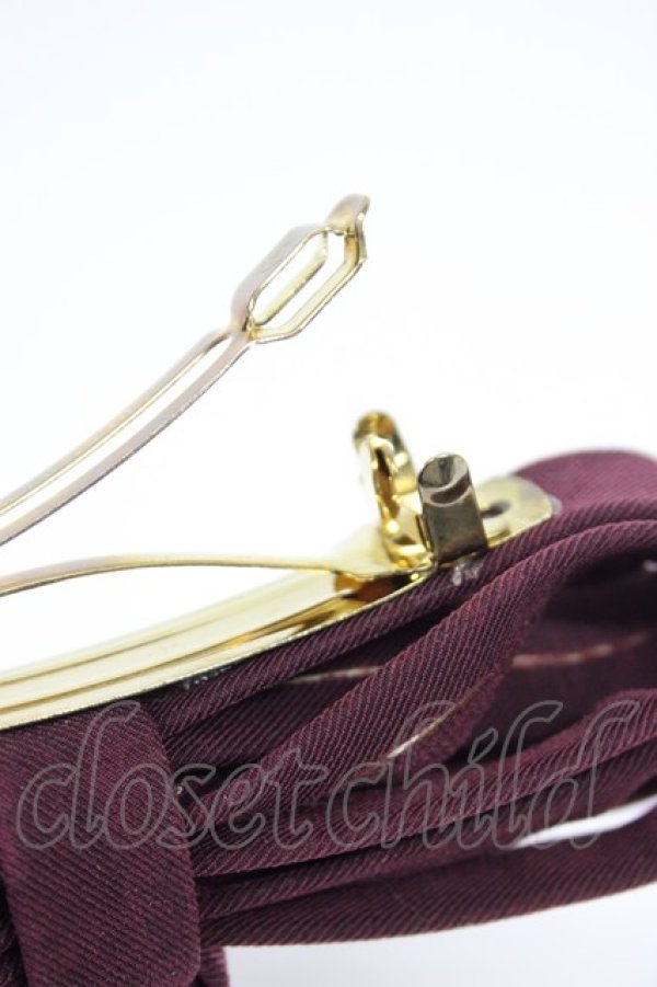 画像4: Fi.n.t / ミルフィーユリボンバレッタ  ワイン T-26-02-21-036-CA-AC-OW-ZT (4)