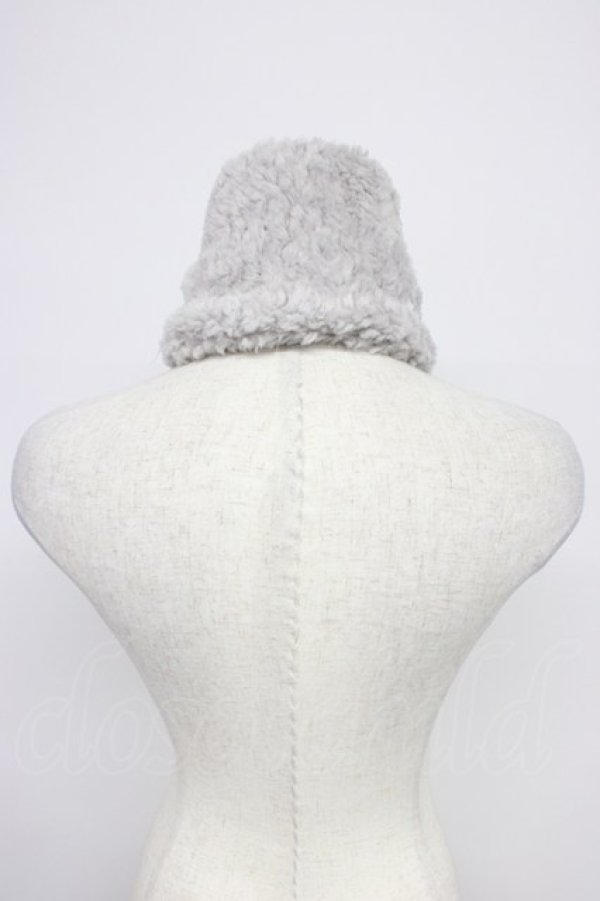 画像2: F i.n.t / リボンタイフェイクボアティペット  グレー T-26-02-21-001-0-ZA-IG-ZT (2)