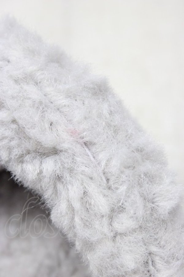 画像5: F i.n.t / リボンタイフェイクボアティペット  グレー T-26-02-21-001-0-ZA-IG-ZT (5)