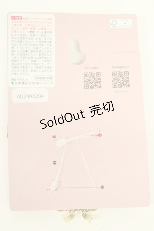 画像2: m petit by misako / AMイチゴビジューブローチ  ゴールド T-26-02-21-011-0-AC-OW-ZT633-F002 (2)