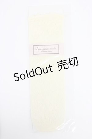 画像: an another angelus / ローズレース柄ショートソックス  オフホワイト T-26-02-21-024-CA-ZA-OW-ZT633