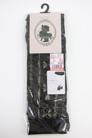 画像: Cherirulu Chocola / ECMYOVKリボンシアーオーバーニー 23~25cm クロ T-26-02-21-025-GO-ZA-OW-ZT