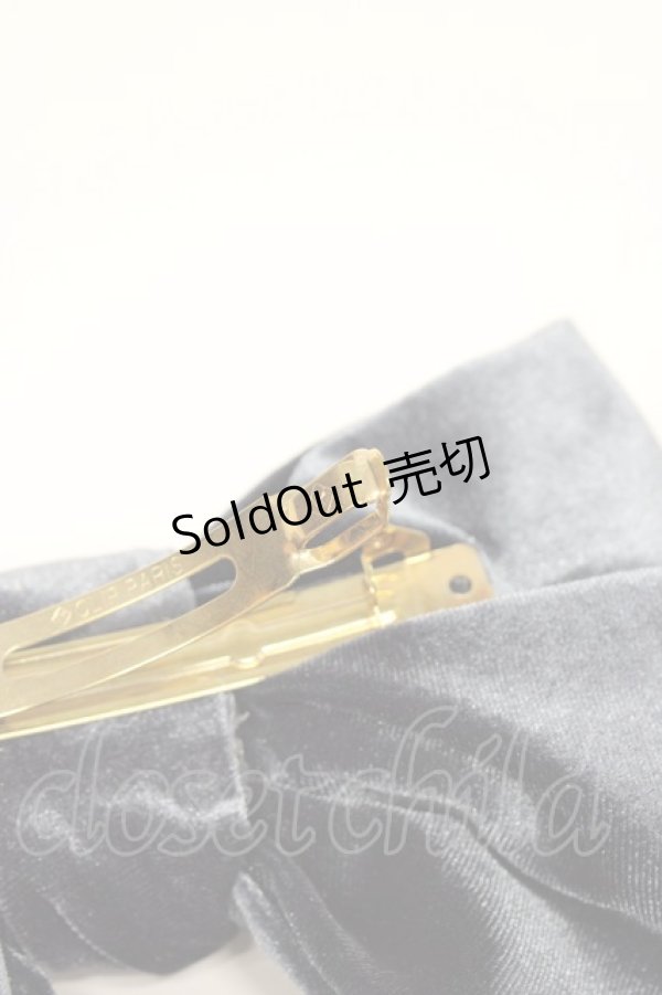 画像3: Fi.n.t / ベロアビッグリボンバレッタ  ブルー T-26-02-21-026-CA-AC-OW-ZT633-F001 (3)