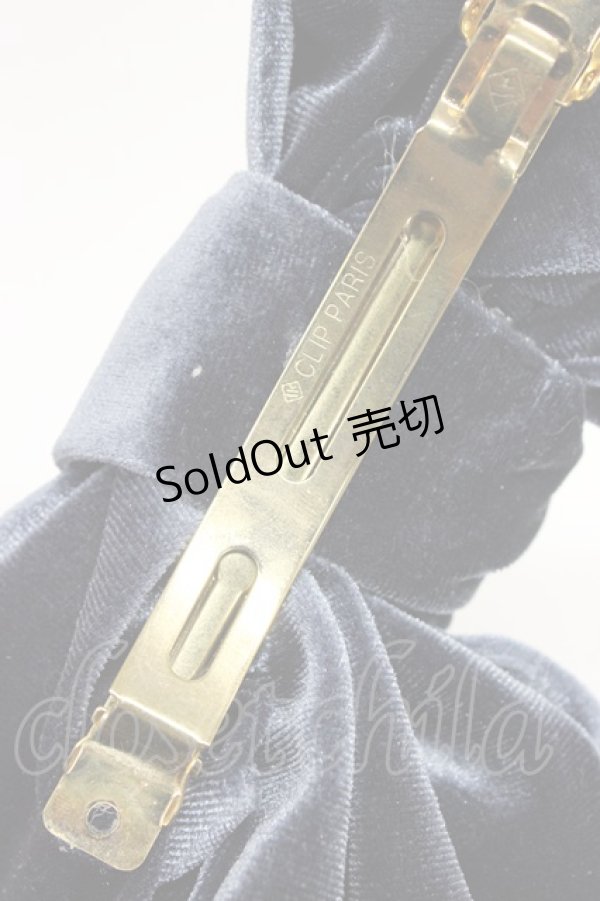 画像4: Fi.n.t / ベロアビッグリボンバレッタ  ブルー T-26-02-21-026-CA-AC-OW-ZT633-F001 (4)