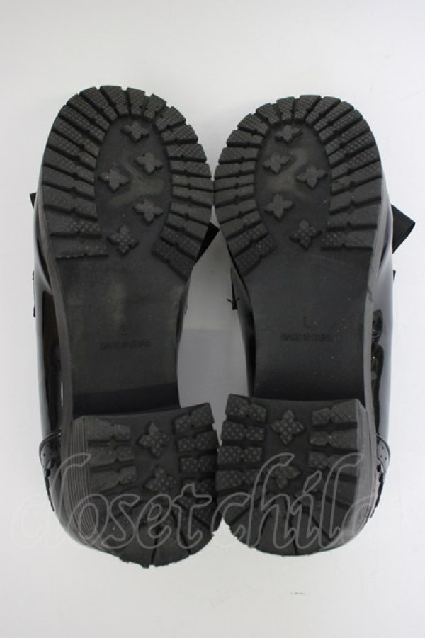 画像7: Amavel / ハートビジュー付きローファーパンプス L ブラック T-26-02-23-022-CA-SH-SA-ZT (7)