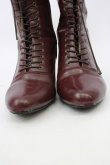 画像4: an another angelus / 細レースアップブーツ L ボルドー T-26-02-23-023-CA-SH-SA-ZT (4)