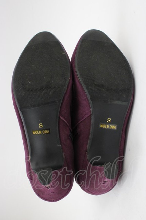 画像4: an another angelus / プチレースアップスウェードブーツ  パープル T-26-02-23-024-CA-SH-SA-ZT (4)