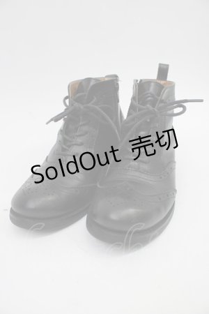 画像: あしながおじさん / レースアップシューズ 23 ブラック T-26-02-23-025-PU-SH-SA-ZT