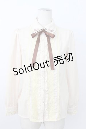 画像: axes femme / 巻きバラ付きブラウス M アイボリー T-26-02-23-031-AX-BL-SA-ZT