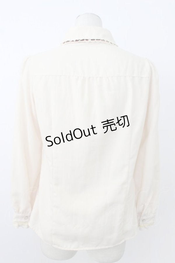 画像2: axes femme / 巻きバラ付きブラウス M アイボリー T-26-02-23-031-AX-BL-SA-ZT (2)