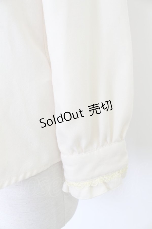 画像4: axes femme / 巻きバラ付きブラウス M アイボリー T-26-02-23-031-AX-BL-SA-ZT (4)