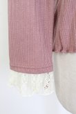 画像5: axes femme POETIQUE / レース襟カットプルオーバー M ピンク T-26-02-23-032-AX-TO-SA-ZT (5)