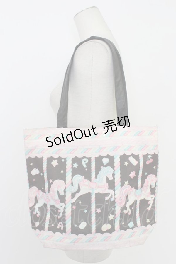 画像1: Angelic Pretty / Sugary Carnivalトートバッグ  黒 T-26-02-23-004-AP-BG-SA-ZT (1)