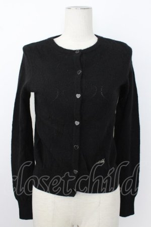 画像: MILK / ハートボタンカーディガン  ブラック T-26-02-23-038-ML-TO-SA-ZT