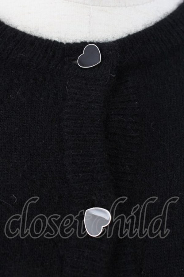 画像3: MILK / ハートボタンカーディガン  ブラック T-26-02-23-038-ML-TO-SA-ZT (3)