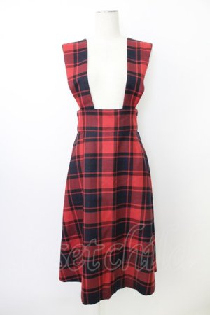 画像: MILK / TOY CHECKジャンスカ  ネイビーＸレッド T-26-02-23-039-ML-OP-SA-ZT