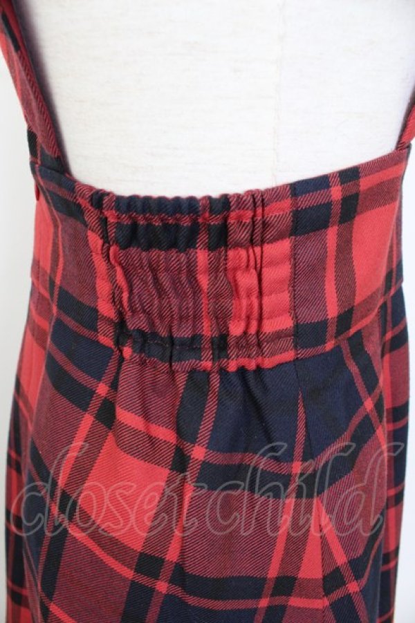画像3: MILK / TOY CHECKジャンスカ  ネイビーＸレッド T-26-02-23-039-ML-OP-SA-ZT (3)