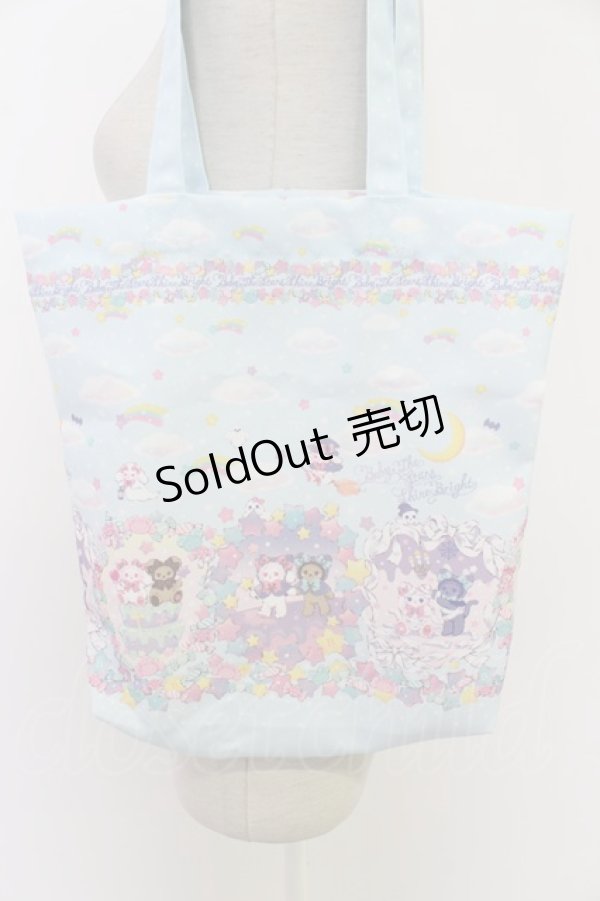 画像2: BABY,THE STARS SHINE BRIGHT / くみゃちゃんのKira　Kira Sweets Halloween柄トートBag  サックス T-26-02-23-005-BA-BG-SA-ZTK038 (2)