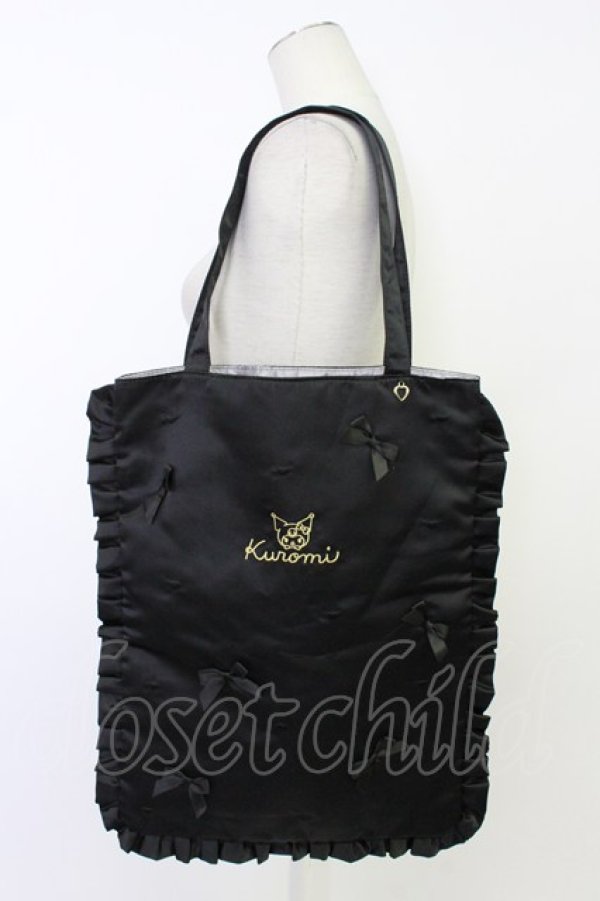 画像1: サンリオ / エンジョイアイドルトートバッグ  黒 T-26-02-23-007-EL-BG-SA-ZT (1)