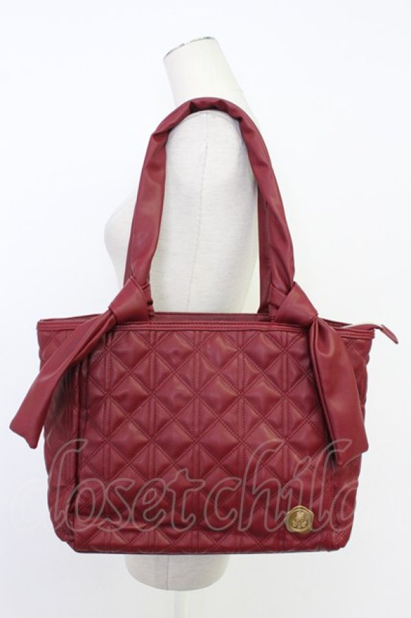 画像1: m petit by misako / NINA'Sキルティングトートバッグ  ボルドー T-26-02-23-010-LO-BG-SA-ZT (1)