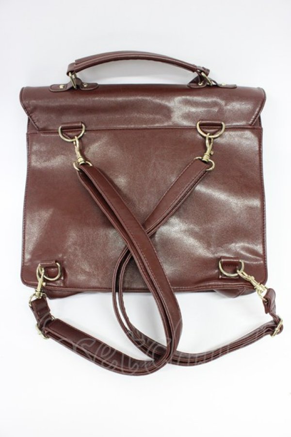 画像2: F i.n.t / 2ポケットサッチェルバッグ  ブラウン T-26-02-23-017-CA-BG-SA-ZT (2)