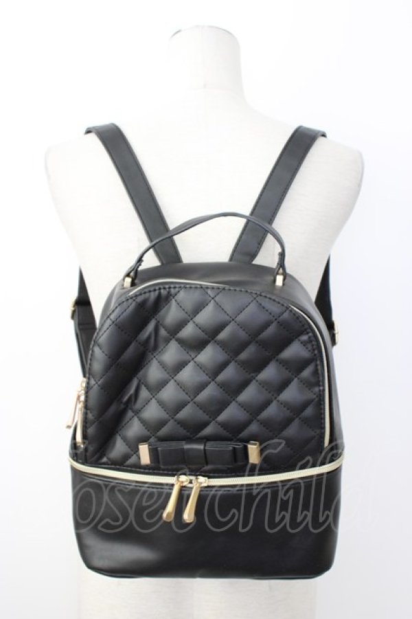 画像1: m petit by misako / リュック  黒Ｘゴールド T-26-02-23-018-LO-BG-SA-ZT (1)