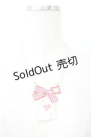 画像: Shirley Temple / トランプリボンパールネックレス  赤Ｘピンク T-26-02-24-028-ET-AC-SA-ZT