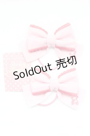画像: Shirley Temple / ST刺繍リボンヘアゴム  ピンク T-26-02-24-006-ET-AC-SA-ZT633-F005