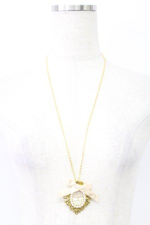 画像: Amavel / リボン&スワンパールネックレス  ゴールド T-26-02-24-030-CA-AC-SA-ZT