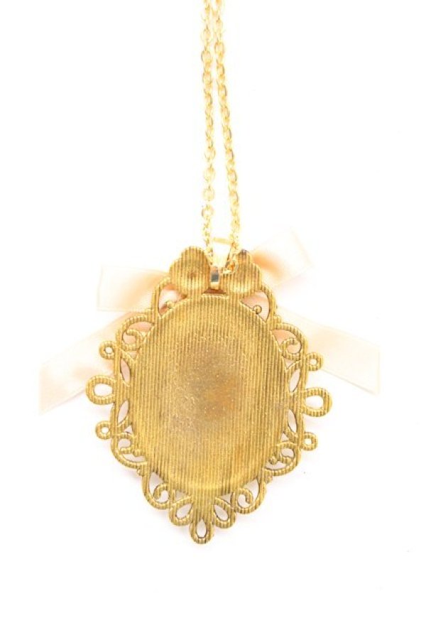 画像4: Amavel / リボン&スワンパールネックレス  ゴールド T-26-02-24-030-CA-AC-SA-ZT (4)