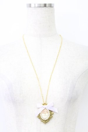 画像: Amavel / リボン&スワンパールネックレス  ゴールドＸ白 T-26-02-24-033-CA-AC-SA-ZT