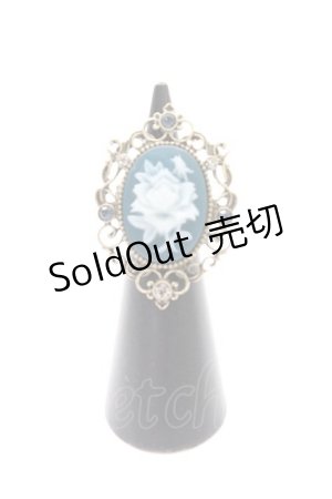 画像: axes femme / ローズカメオリング  青 T-26-02-24-040-AX-AC-SA-ZT