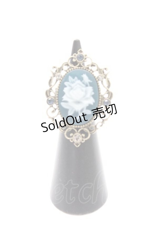 画像1: axes femme / ローズカメオリング  青 T-26-02-24-040-AX-AC-SA-ZT (1)