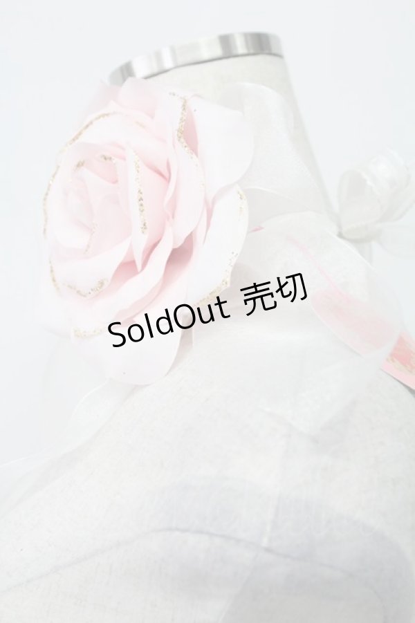 画像2: BABY,THE STARS SHINE BRIGHT / くみゃPrincessコサージュチョーカー  白Ｘピンク T-26-02-24-046-BA-ZA-SA-ZT (2)