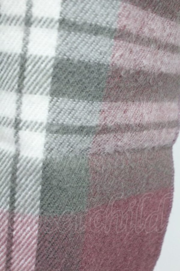 画像2: Amavel / チェックリボンマフラー  ピンクチェック T-26-02-24-049-CA-ZA-SA-ZT (2)