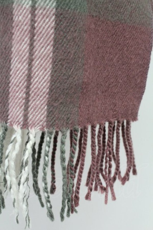 画像3: Amavel / チェックリボンマフラー  ピンクチェック T-26-02-24-049-CA-ZA-SA-ZT (3)