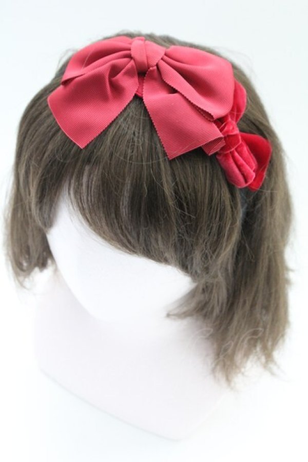 画像1: Shirley Temple / ダブルリボンカチューシャ  赤 T-26-02-24-010-ET-AC-SA-ZT (1)