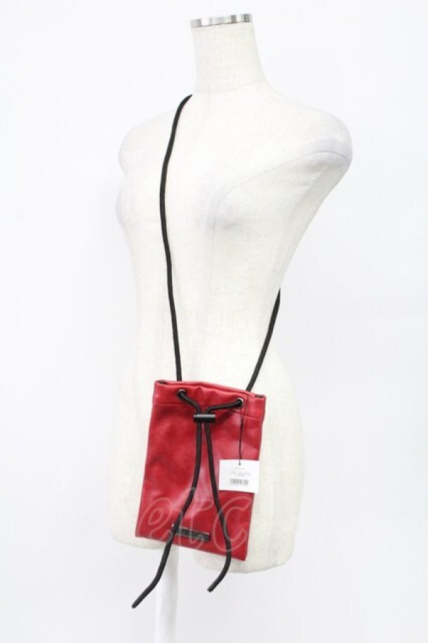 画像1: Moi-meme-Moitie / ロゴプレートミニショルダーバッグ  赤 T-26-02-24-057-MO-BG-SA-ZT (1)
