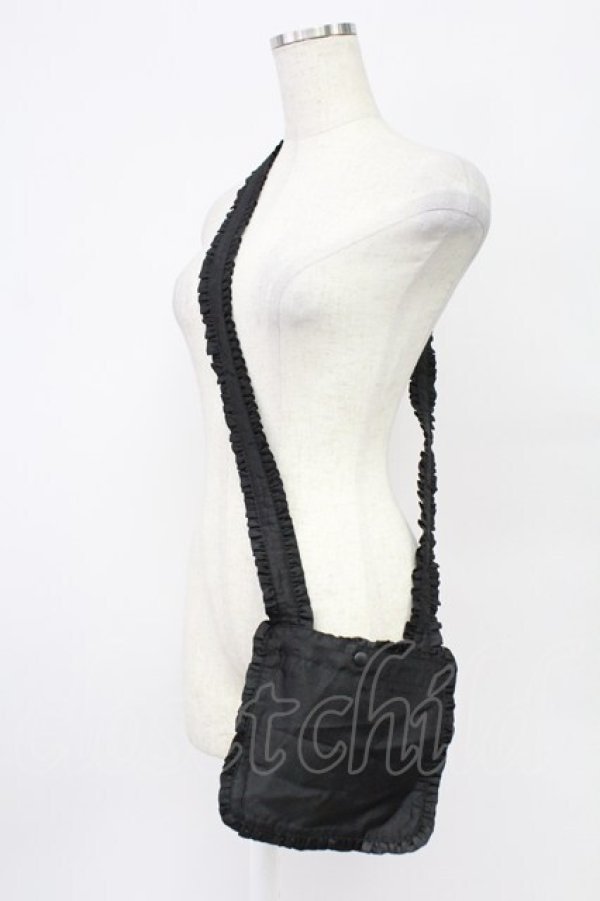 画像2: ATELIER PIERROT / ロゴ刺繍ポシェット  黒 T-26-02-24-058-EL-BG-SA-ZT (2)