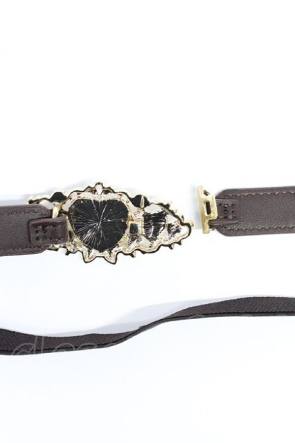 画像4: axes femme / ハートモチーフ細ベルト  ゴールドＸブラウン T-26-02-24-064-AX-ZA-SA-ZT (4)
