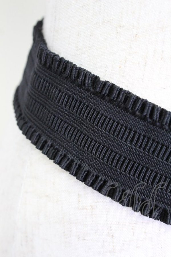 画像3: axes femme / 立体バラ×蝶ゴムベルト  ブラック×ゴールド T-26-02-24-065-AX-BL-SA-ZT (3)