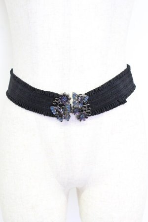 画像: axes femme / G 蝶ゴムベルト  青Ｘ黒 T-26-02-24-066-AX-ZA-SA-ZT