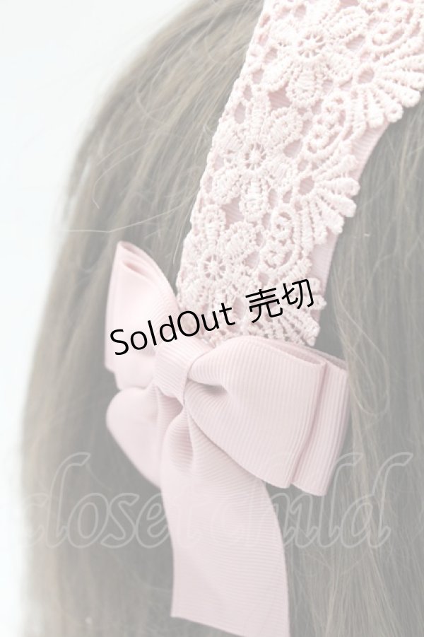 画像4: m petit by misako / TT*AMレースカチューシャ  中桃 T-26-02-24-011-LO-AC-SA-ZT633-F004 (4)