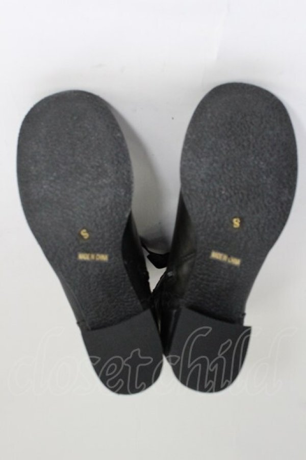 画像4: Innocent World / ハートとダイヤのリボンショートブーツ S 黒 T-26-02-24-070-IW-SH-SA-ZT (4)