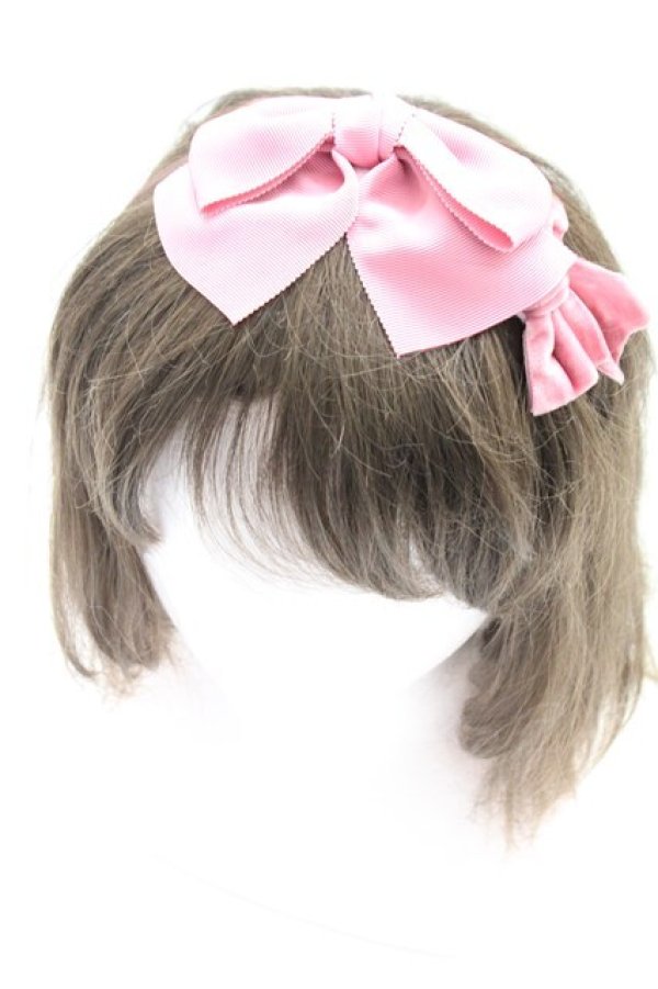 画像1: Shirley Temple / ダブルリボンカチューシャ  ピンク T-26-02-24-012-ET-AC-SA-ZT (1)