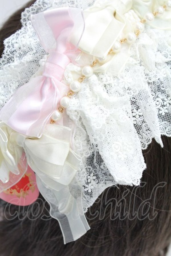 画像4: BABY,THE STARS SHINE BRIGHT / Junoの祝福と鳥たちのAriaリボンカチューシャ  ピンクＸミントＸアイボリー T-26-02-24-014-BA-AC-SA-ZT (4)
