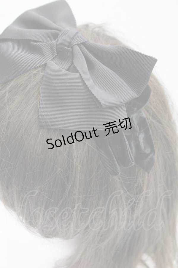 画像2: Shirley Temple / ダブルリボンカチューシャ  黒 T-26-02-24-017-ET-AC-SA-ZT633-F005 (2)