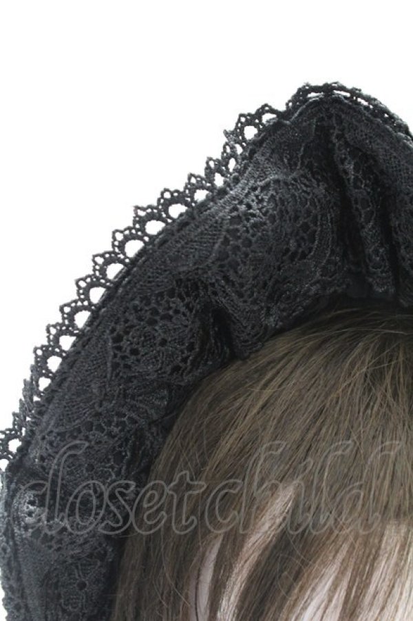 画像3: axes femme kawaii / ベルベットドールハーフボンネット  黒 T-26-02-24-018-AX-AC-SA-ZT (3)