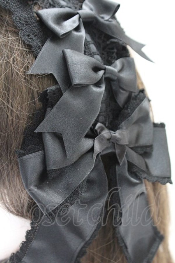 画像2: BABY,THE STARS SHINE BRIGHT / Siestaヘッドドレス  黒 T-26-02-24-019-BA-AC-SA-ZT (2)