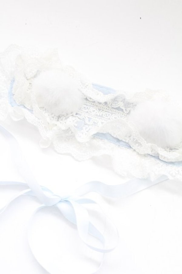 画像4: Chalmiere / ハッピードリームキティヘッドドレス  サックスＸ白 T-26-02-24-020-0-AC-SA-ZT (4)